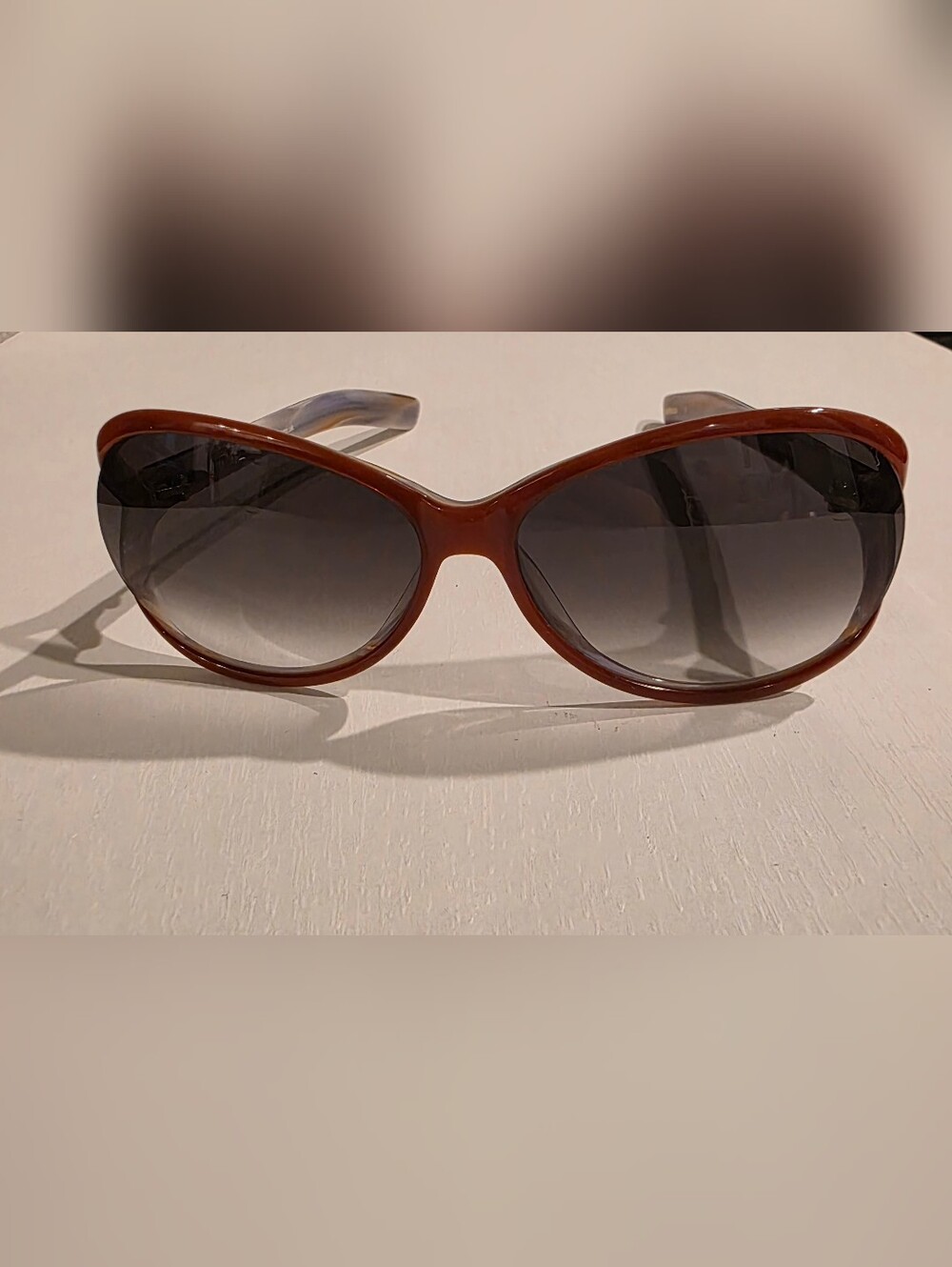Ted Baker London Beautiful Brown Frame Gray Gradient Cat-Eye Sunglasses
